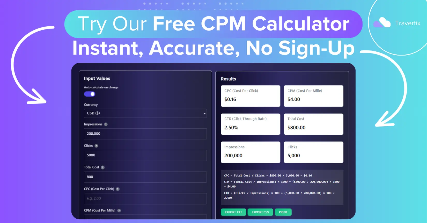 free online cpm calculator 